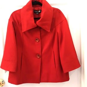 Valentine's Day Red Coat, 3/4 Sleeves.   Large